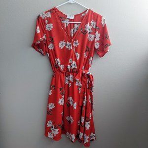 Sienna Sky - Red Floral Dress - Size S